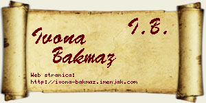 Ivona Bakmaz vizit kartica